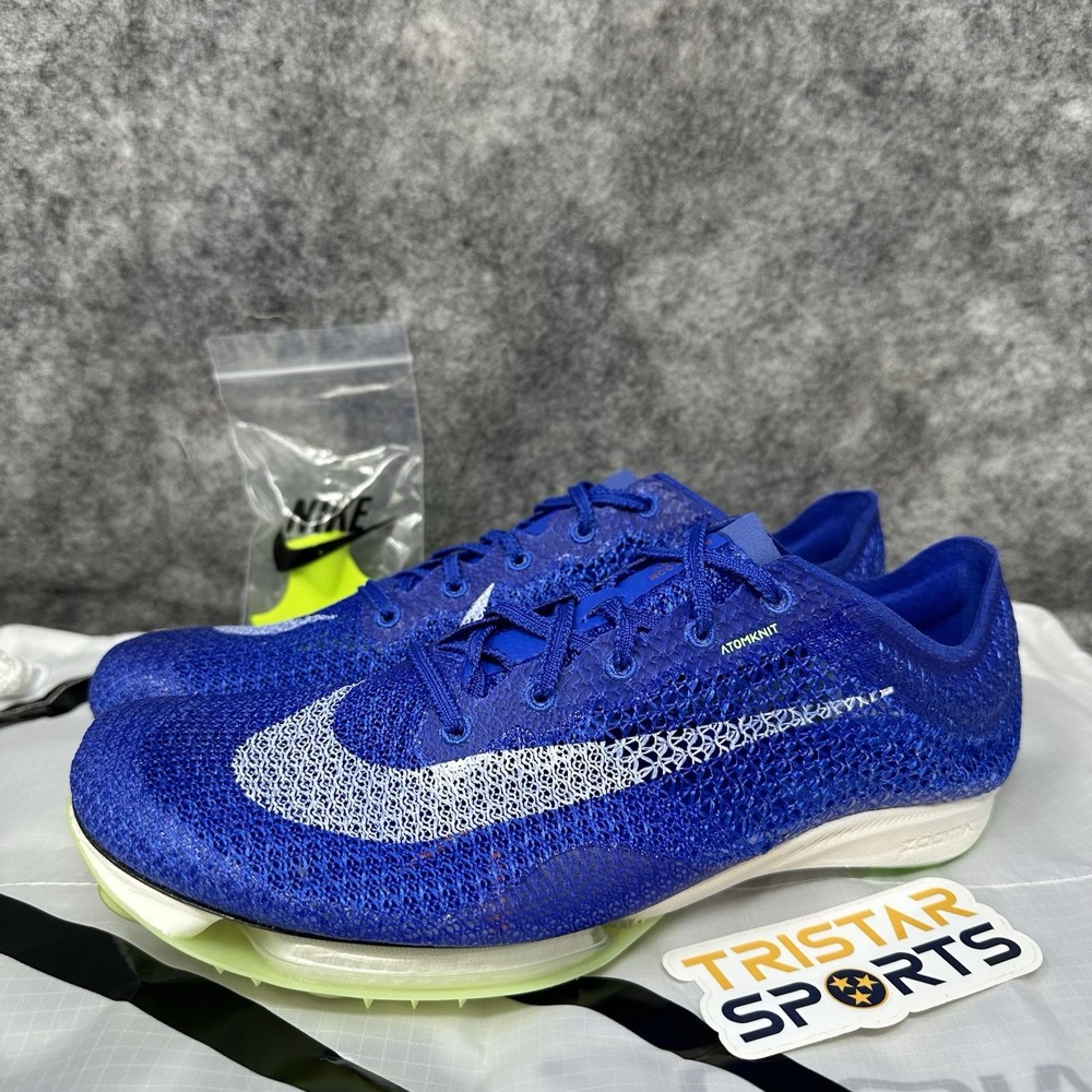 Nike Air Zoom Victory Track Spikes Mens Sz 8.5 Racer Blue Lime Blast CD4385-400